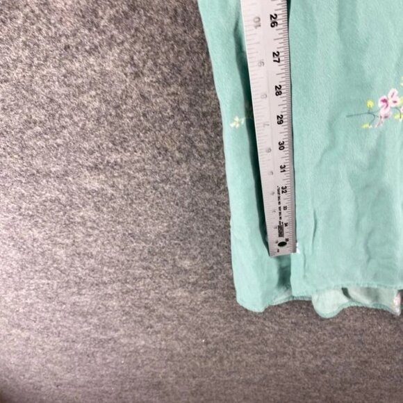 Time And Tru Dress Women S Small Blue Floral Sheath Midi Tasseled V-Neck Casual - Picture 6 of 8